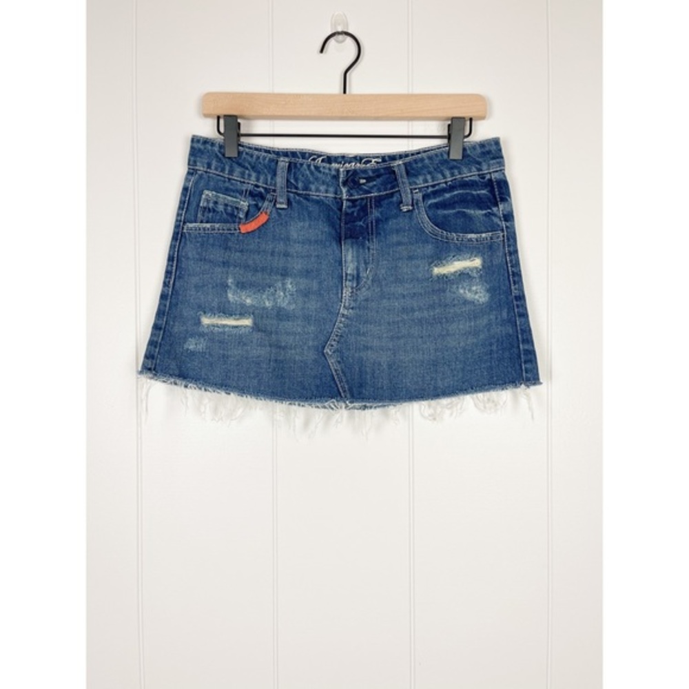 AEO | Reconstructed Denim Mini Skirt